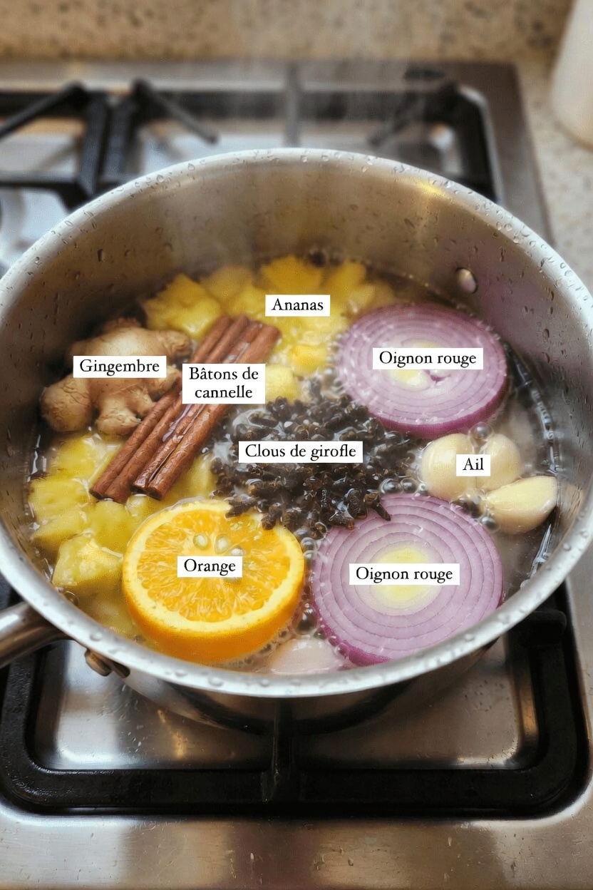 Infusion facile en 15 minutes : comment préparer une infusion simple à la cannelle, aux clous de girofle, à l’ail, au gingembre, au citron et à l’oignon pour votre routine quotidienne de bien-être