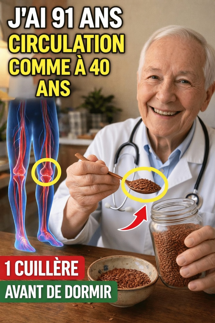 Pourquoi les seniors adorent cette cuillerée de graines de lin avant de se coucher pour favoriser une bonne circulation