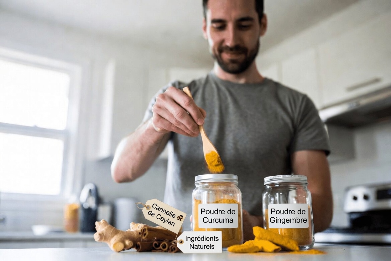 Pourquoi les hommes partout mélangent le gingembre, la cannelle et le curcuma pour leur bien-être quotidien et leur vitalité