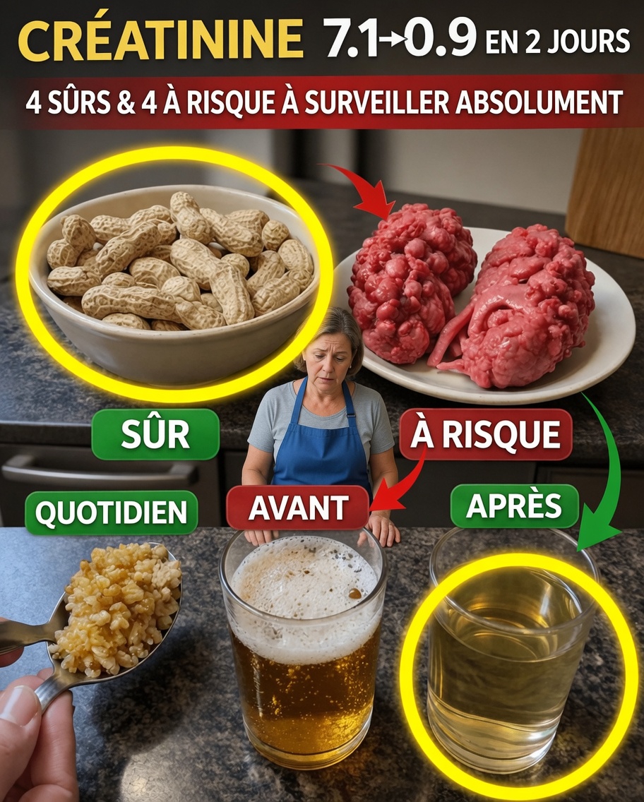 Le taux de créatinine est passé de 7,1 à 0,9 en 2 jours !