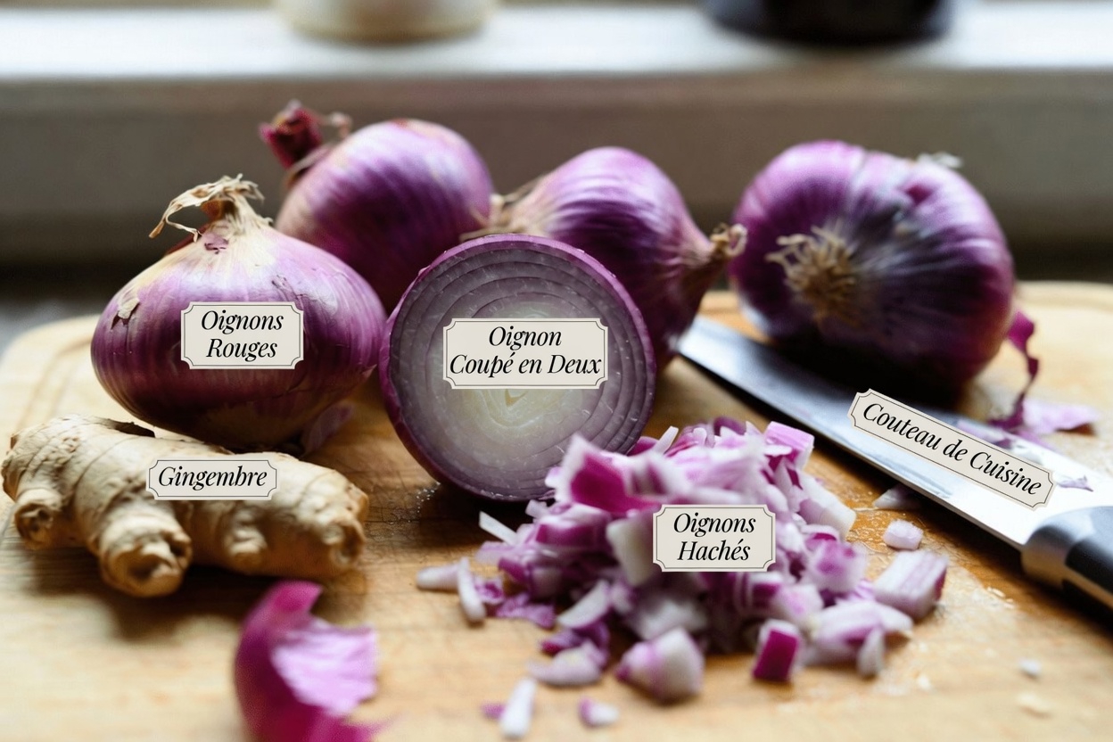 Comment préparer un mélange d’oignon violet et de gingembre pour favoriser une glycémie saine et la santé cardiaque