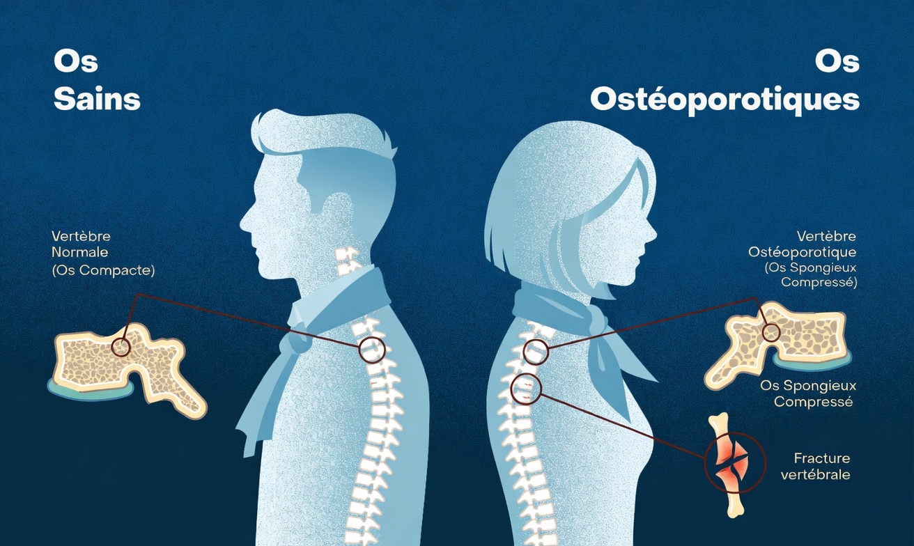 Colonne vertébrale en bonne santé vs ostéoporose : des habitudes quotidiennes simples pour soutenir des os solides et une meilleure posture