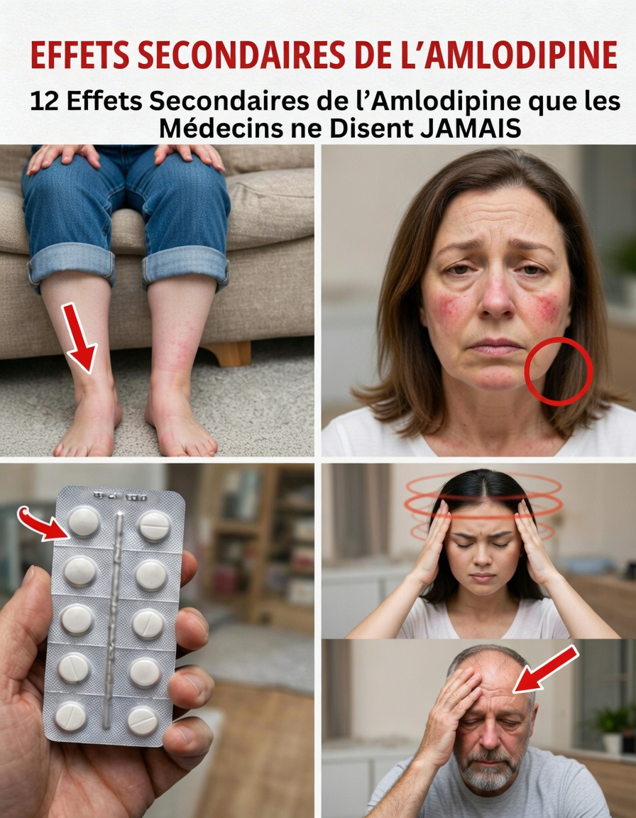 Découverte de 12 effets secondaires de l’amlodipine que les médecins soulignent rarement mais que les patients ressentent au quotidien