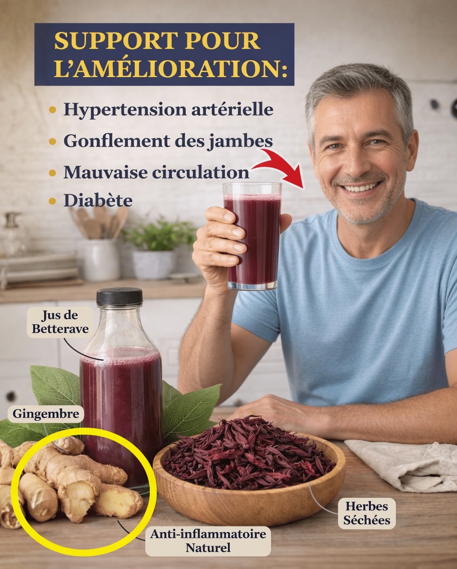 Découvrez comment préparer une boisson à la betterave, au gingembre et à l’hibiscus pour favoriser naturellement une pression artérielle saine