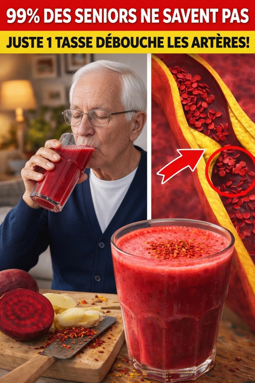 Découvrez comment les seniors peuvent préparer cette boisson facile à la betterave et au gingembre en 1 tasse pour favoriser une circulation saine