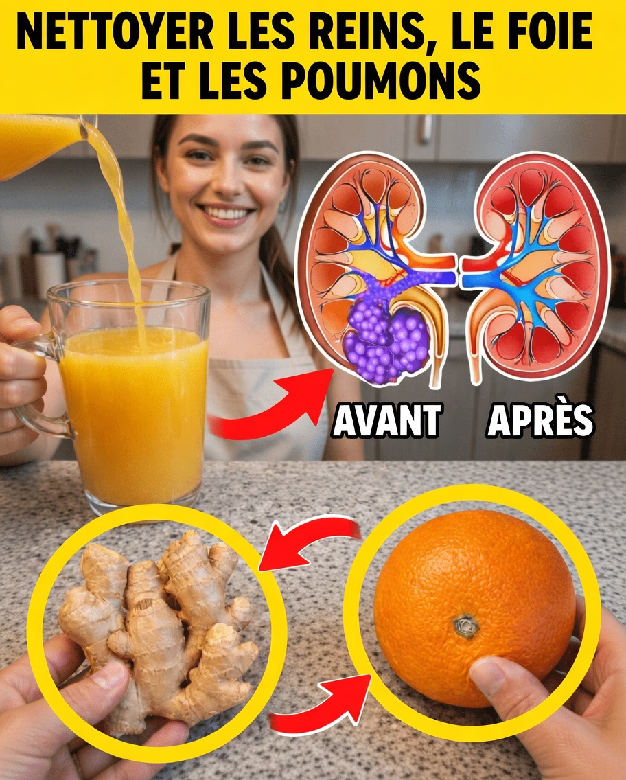 Comment une boisson quotidienne au gingembre et à l’orange peut aider à soutenir naturellement le bien-être de vos reins, de votre foie et de vos poumons