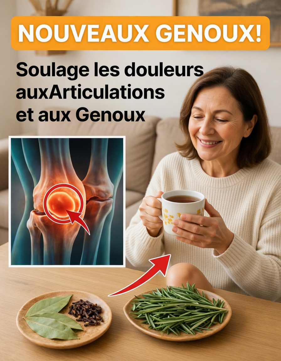 Découvrez la recette de thé aux feuilles de laurier, au romarin et au clou de girofle pour favoriser naturellement le confort des genoux et le bien-être des articulations