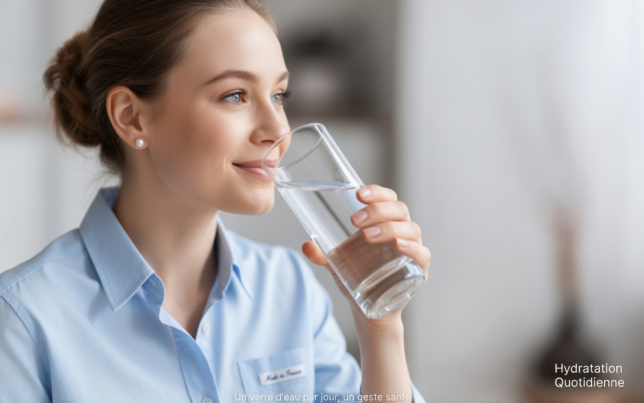 L’habitude quotidienne de boire suffisamment d’eau qui favorise des taux de créatinine sains et la fonction rénale