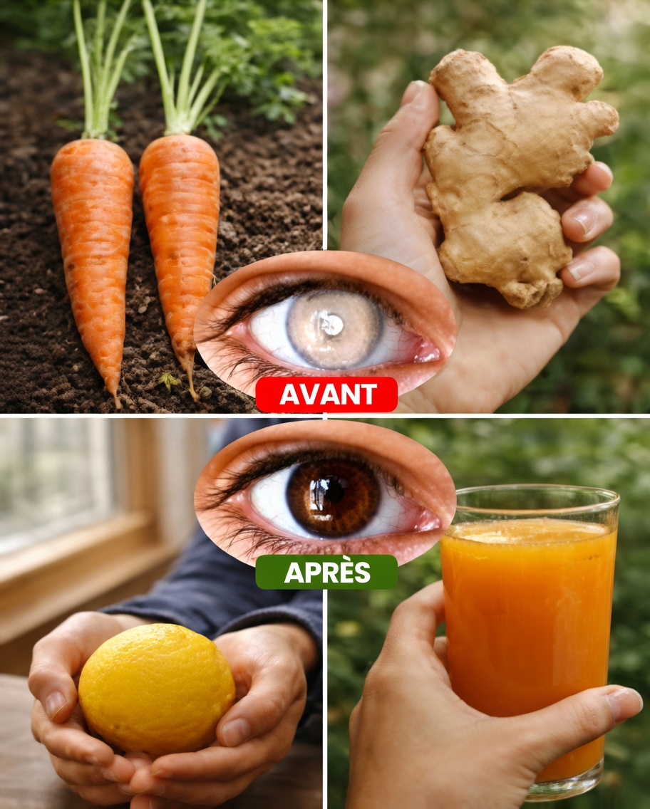 Jus de gingembre, citron et carotte pour la santé des yeux : le rituel matinal à 3 ingrédients qui sauve la vue de milliers de personnes (vous regretterez de ne pas avoir commencé hier)