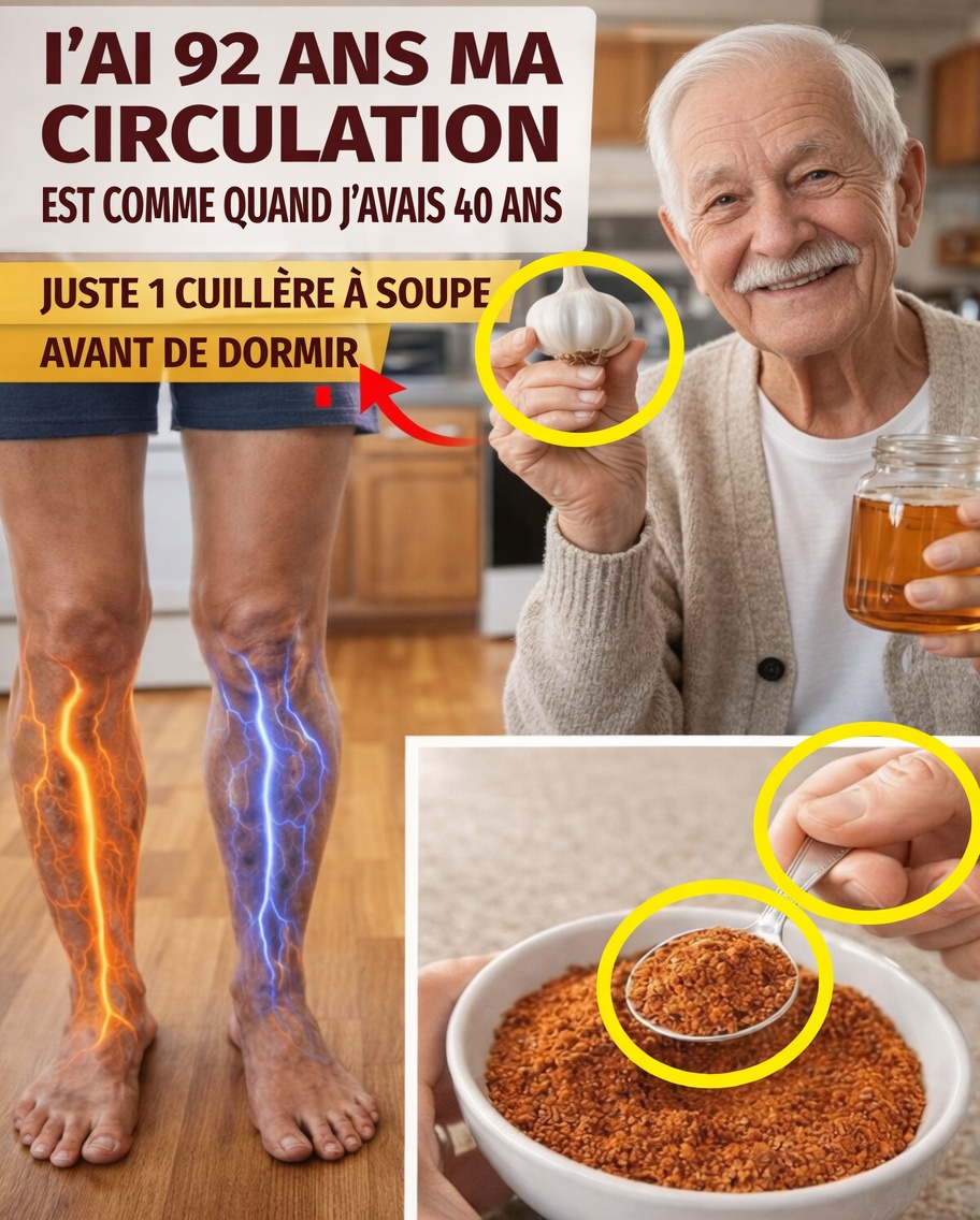 Seniors : mangez ceci avant de vous coucher pour stimuler la circulation sanguine dans les jambes et les pieds en 24 heures