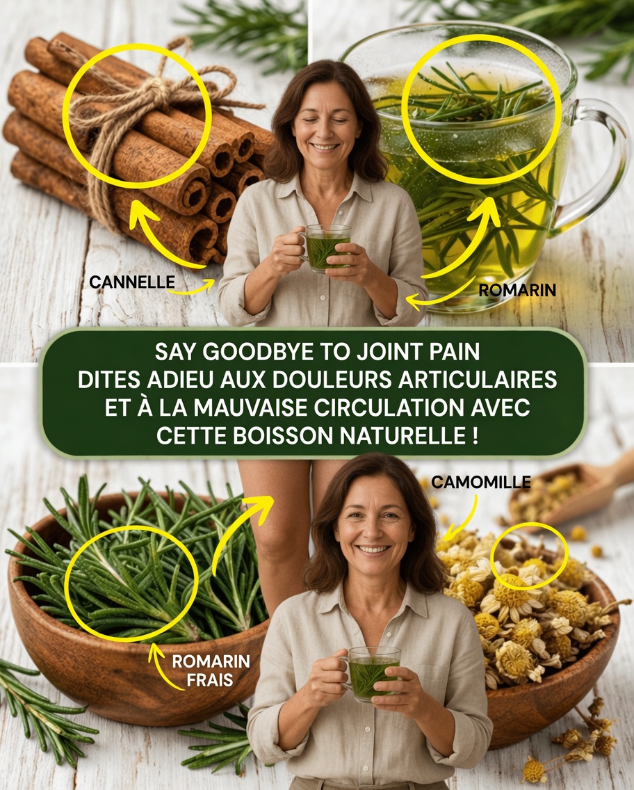 Recette miraculeuse à la camomille, au romarin et à la cannelle contre l’arthrite et la mauvaise circulation