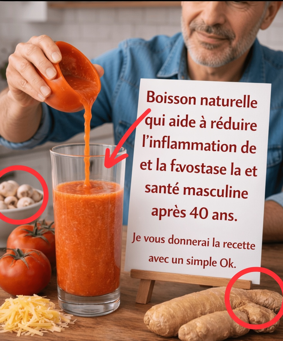 Jus de tomate, d’ail et de citron : une boisson naturelle qui intrigue de nombreux hommes de plus de 40 ans
