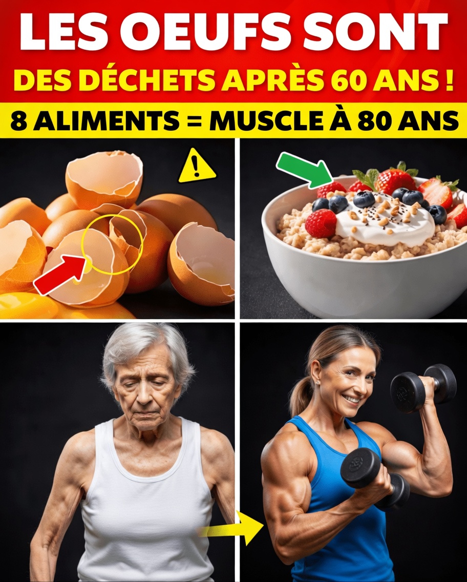 Oubliez les poudres protéinées ! CES 8 aliments de petit-déjeuner bon marché développent les muscles PLUS VITE après 60 ans