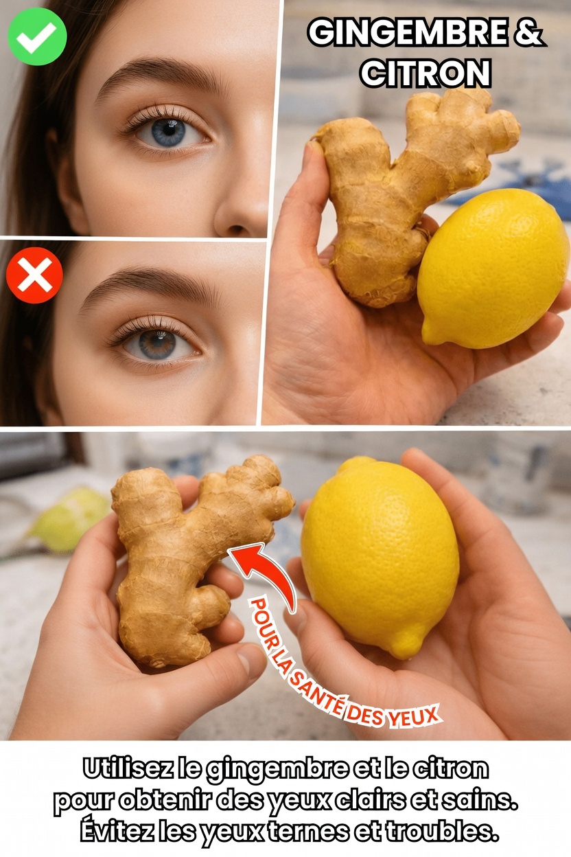 La boisson ancestrale au citron et au gingembre qui favorise une vision plus claire et plus nette avec l’âge