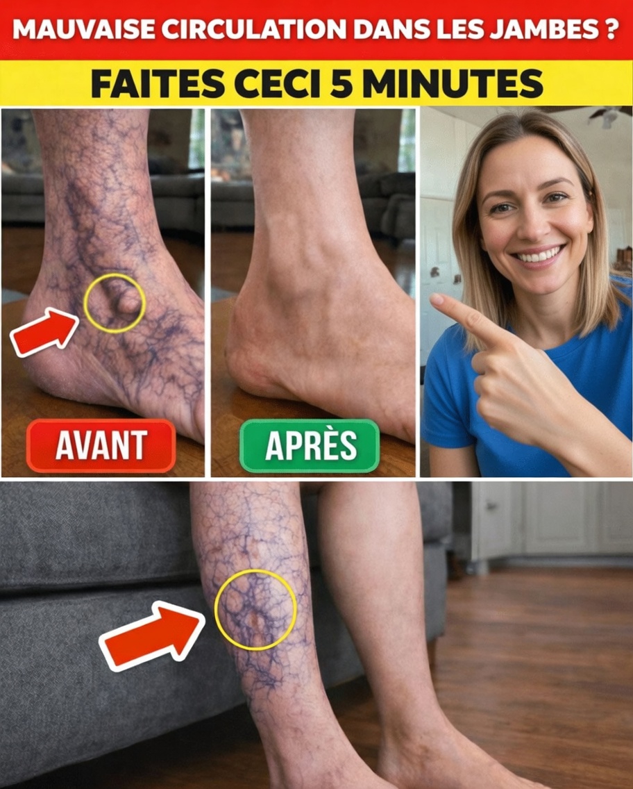 Mauvaise circulation dans les jambes ? Faites ce test de 30 secondes + 3 exercices rapides correctifs après 60 ans