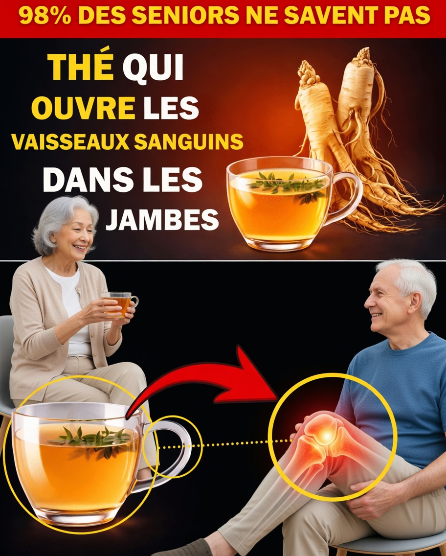 Plus de 60 ans ? Ces 3 thés simples redonnent de la force à vos jambes et du ressort à votre démarche