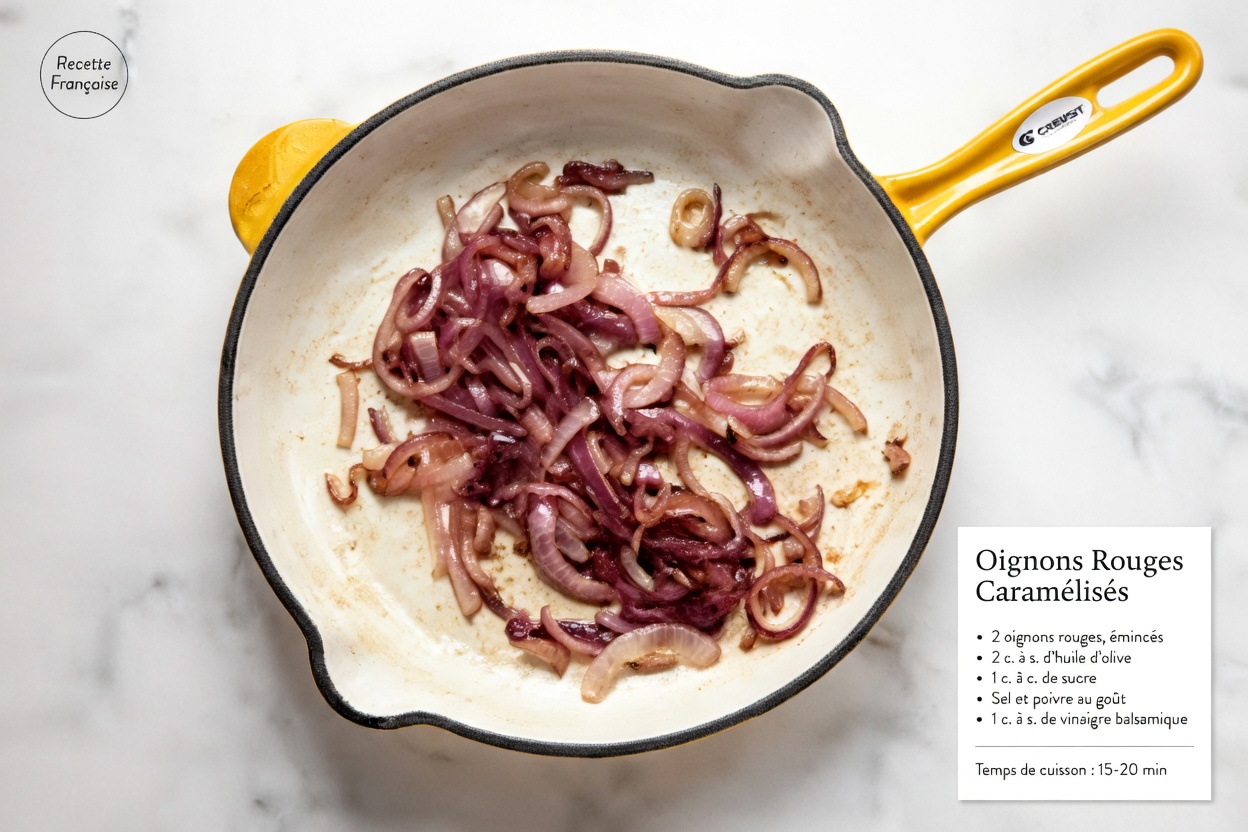 Poêlée méditerranéenne d’oignon rouge et de haricots noirs