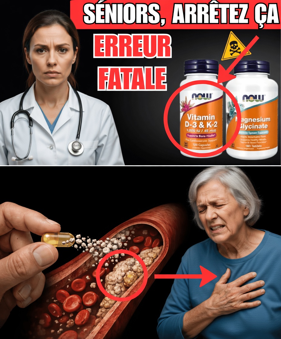 Seniors, arrêtez de prendre la D3, la K2 et le magnésium de cette façon ou vous abîmerez vos organes