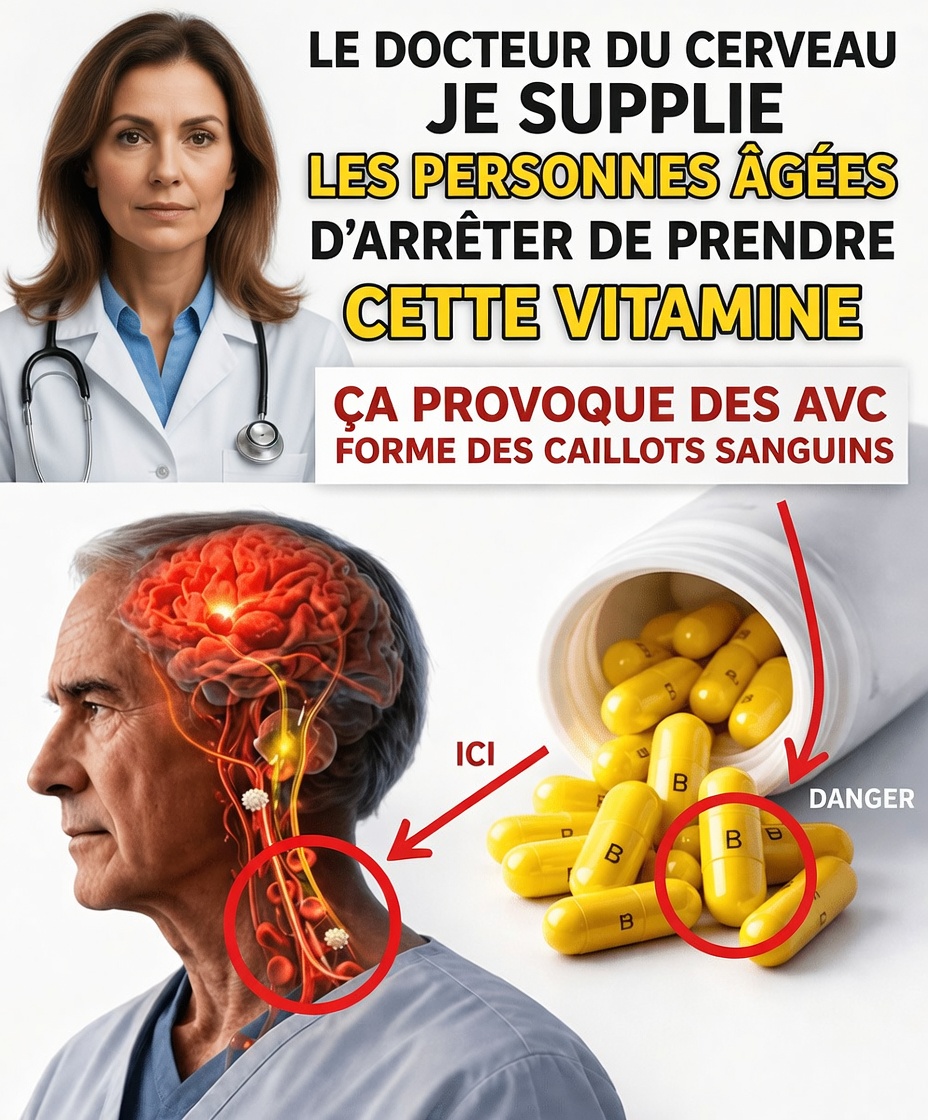 En tant que neurologue, je suis choqué : cette vitamine augmente le risque d’AVC du jour au lendemain chez les seniors