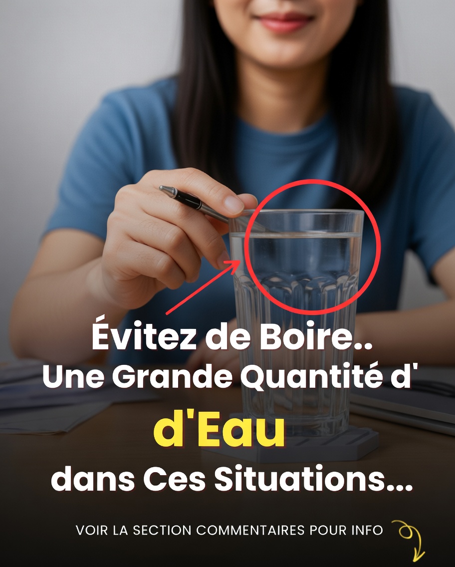 6 moments où vous ne devriez pas boire beaucoup d’eau et ce qu’il faut faire à la place