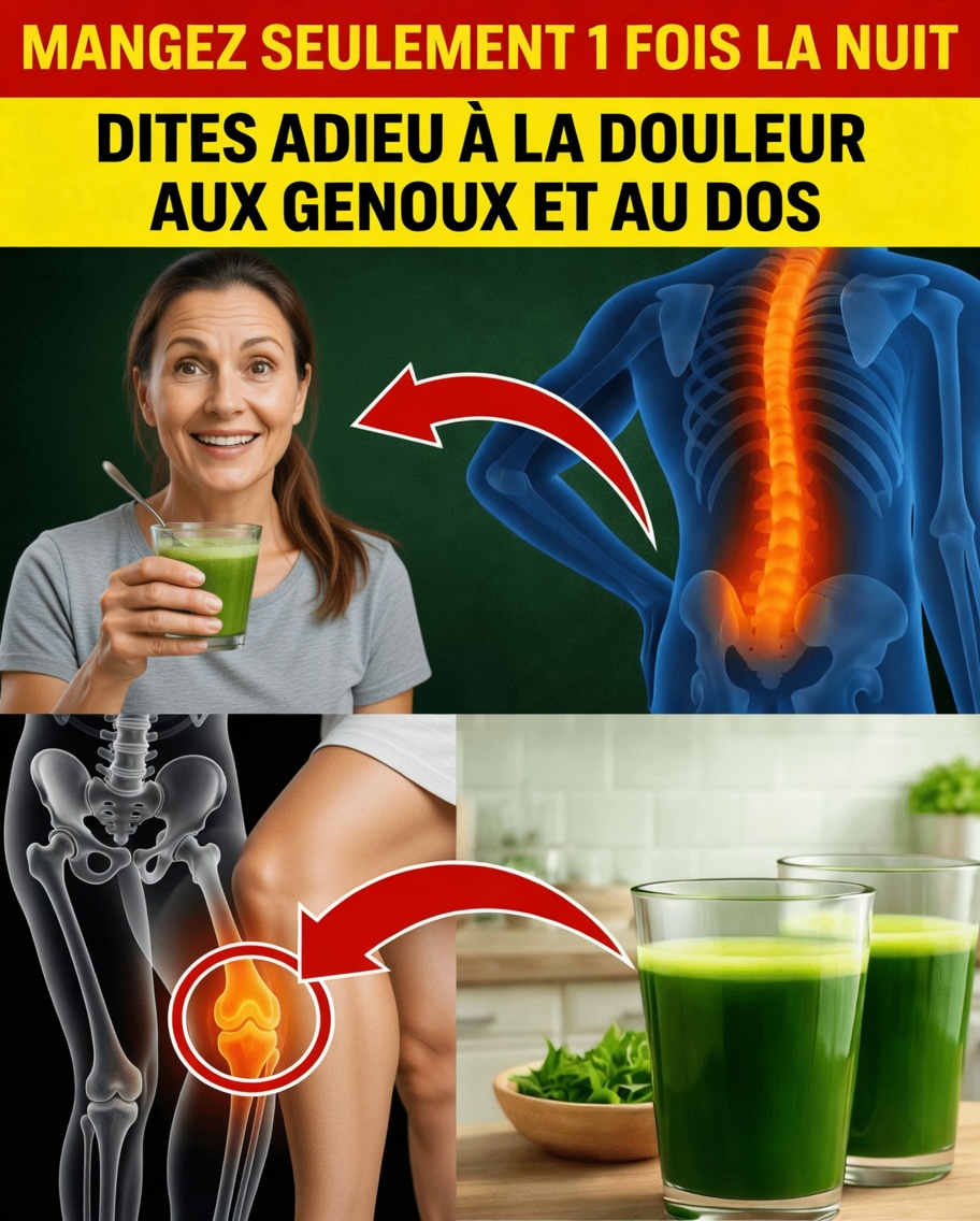 Seniors, buvez un verre avant de vous coucher — vous vous réveillerez sans douleur au genou ni au dos ! (Ça marche vraiment !)