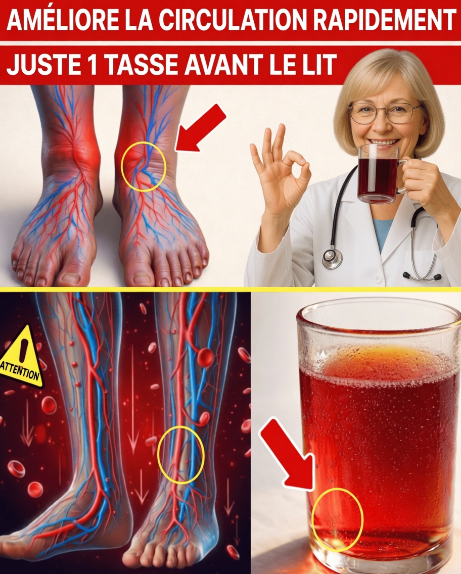 SENIORS : Une seule tasse de CETTE boisson avant le coucher rétablit la circulation sanguine dans les jambes et les pieds en seulement 24 heures