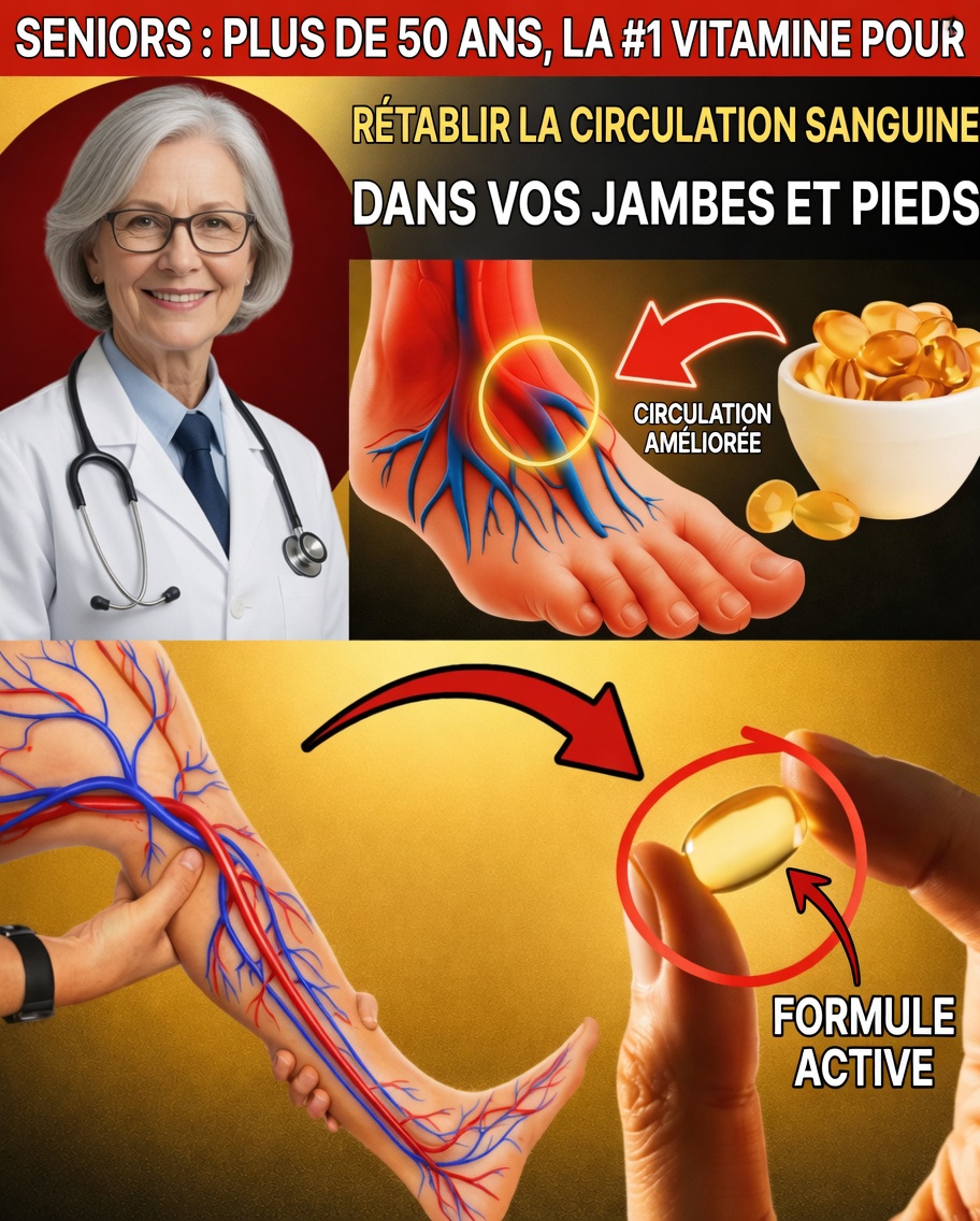 Seniors : la vitamine n° 1 pour la circulation sanguine dans vos jambes et vos pieds après 50 ans