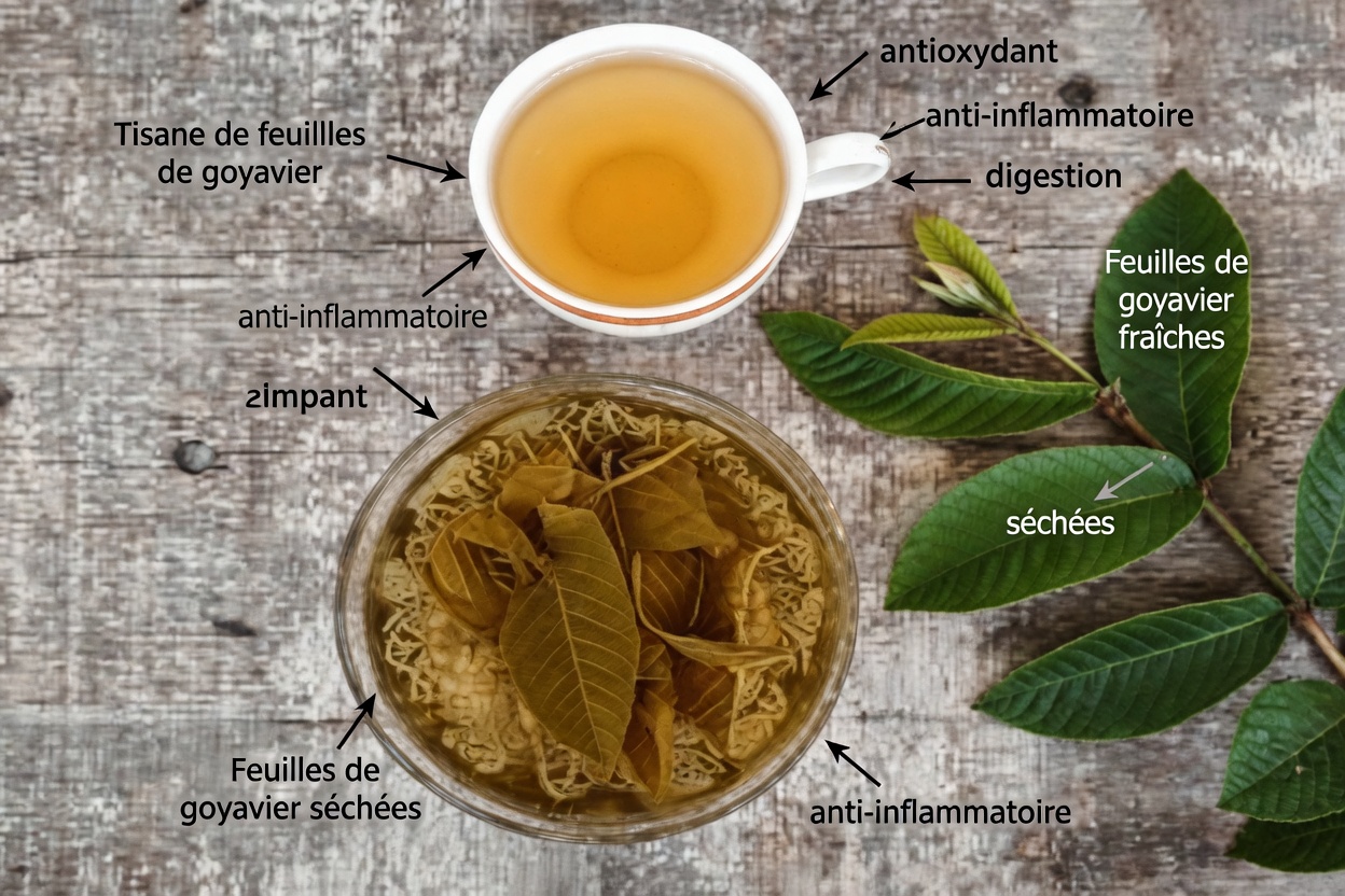 Infusion de feuilles de goyavier : la boisson herboriste du quotidien qui pourrait favoriser la digestion, l’équilibre de la glycémie et la santé du cœur