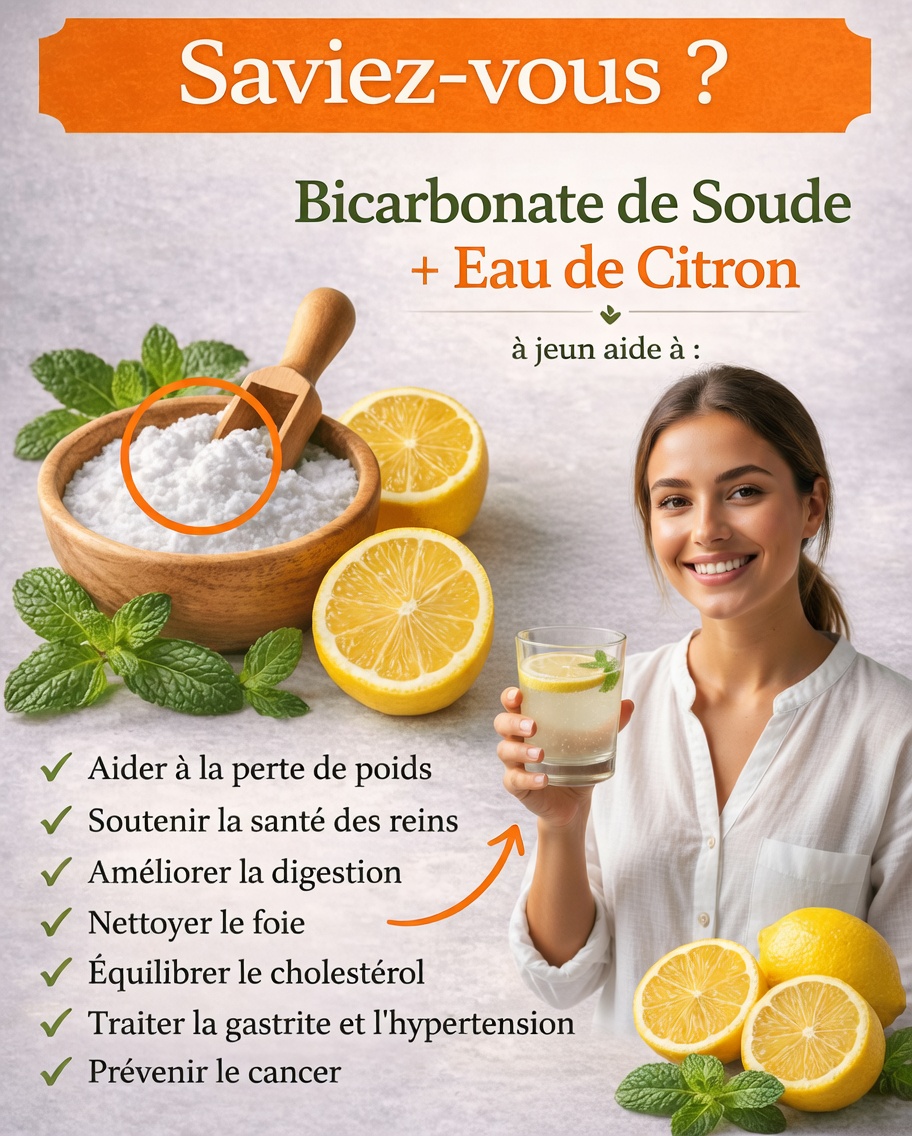 Eau au citron et bicarbonate de soude : ce qui arrive à votre corps lorsque vous buvez ce simple mélange de cuisine