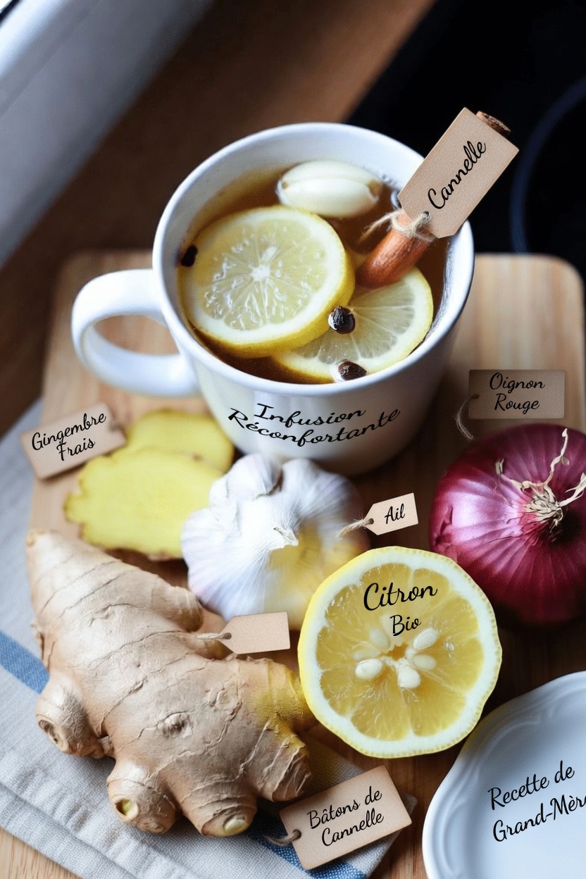 Comment préparer cette boisson maison populaire en 15 minutes au gingembre, à l’ail, au citron, à l’oignon, à la cannelle et aux clous de girofle