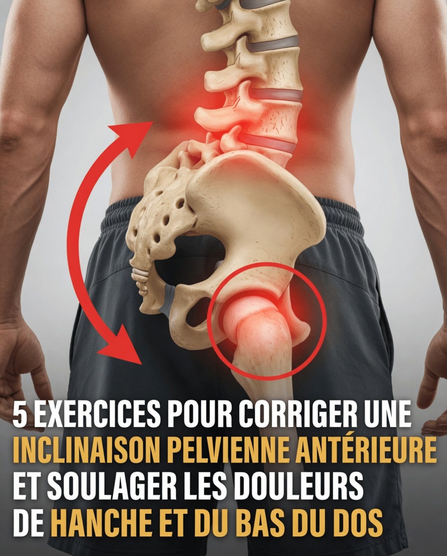 Découvrez 5 exercices simples à faire chez soi pour améliorer la posture et l’alignement du bassin en cas d’antéversion pelvienne