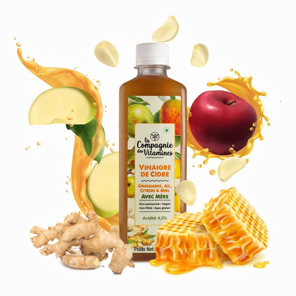 Ail, vinaigre de cidre de pomme et miel : le puissant mélange naturel pour la santé