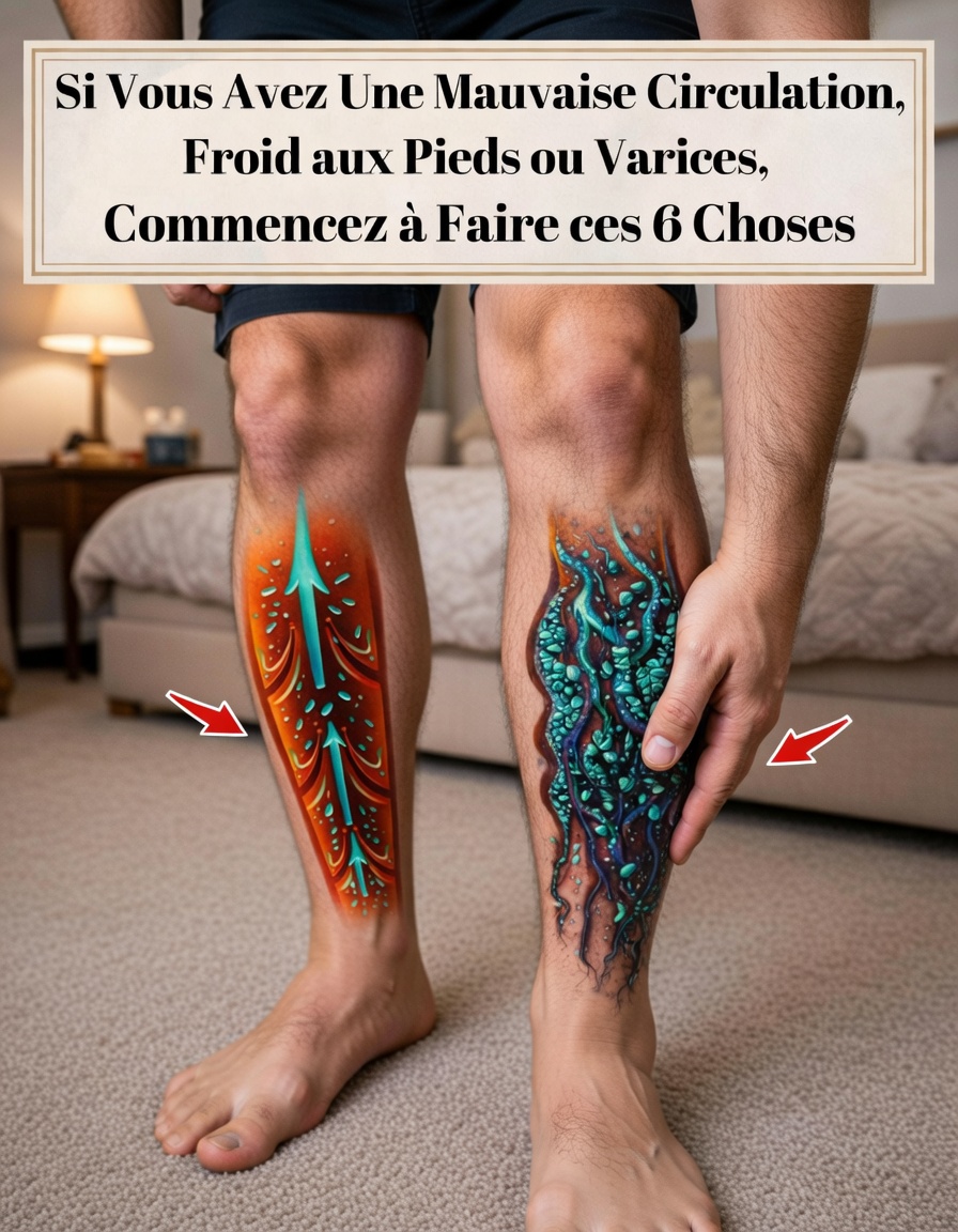 Si vous remarquez une mauvaise circulation, des pieds froids ou des varices : découvrez ces 6 habitudes quotidiennes qui peuvent aider