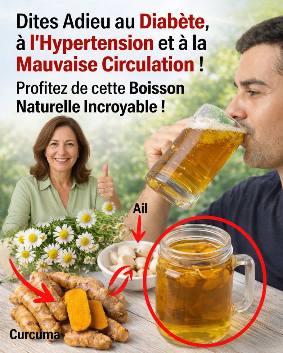 Tisane de camomille, curcuma, fenouil et feuille de laurier : le mélange de 4 herbes qui pourrait apaiser la tension artérielle, stabiliser la glycémie et relancer une circulation paresseuse