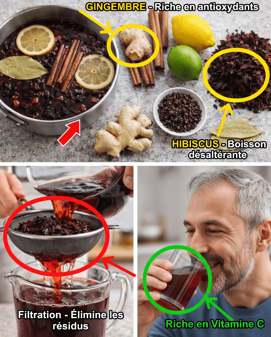 Découvrez le rituel réconfortant du bissap épicé au gingembre, à la cannelle, aux clous de girofle et au citron