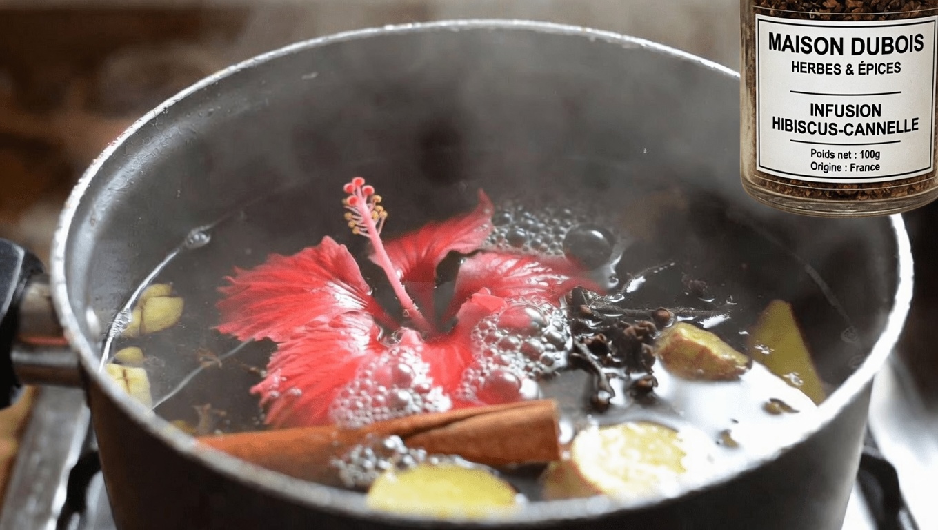 Découvrez le rituel réconfortant du bissap épicé au gingembre, à la cannelle, aux clous de girofle et au citron