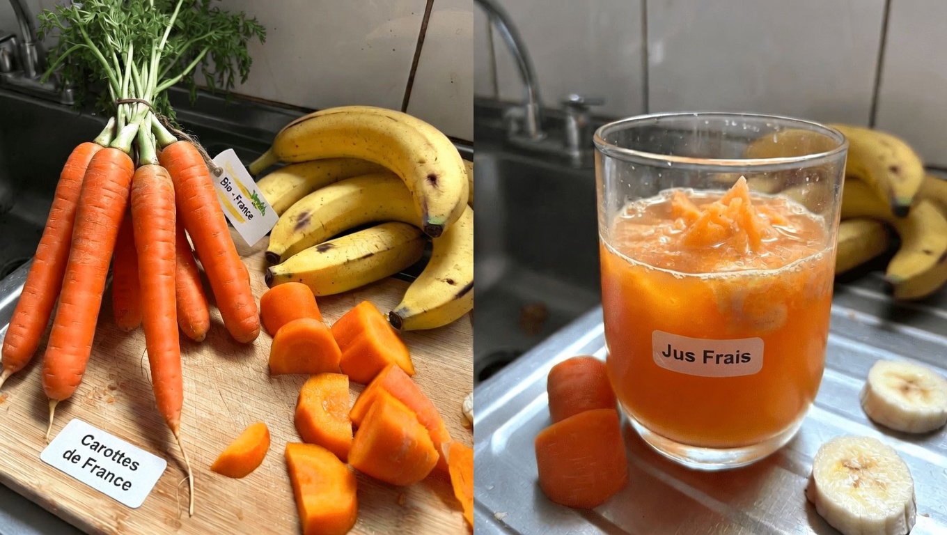 Découvrez une simple recette de jus de carotte et de banane, saine et délicieuse pour votre routine quotidienne