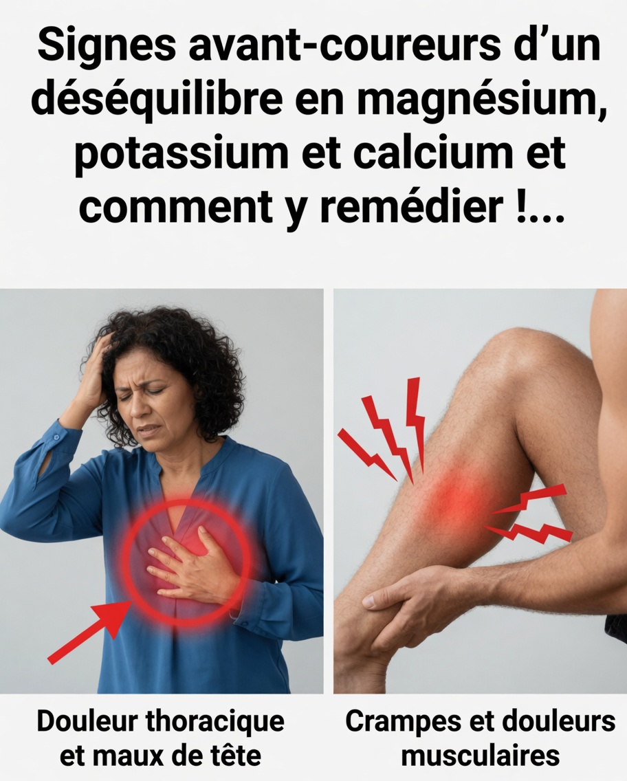Signes avant-coureurs que vos niveaux de magnésium, de potassium et de calcium sont déséquilibrés et comment y remédier !