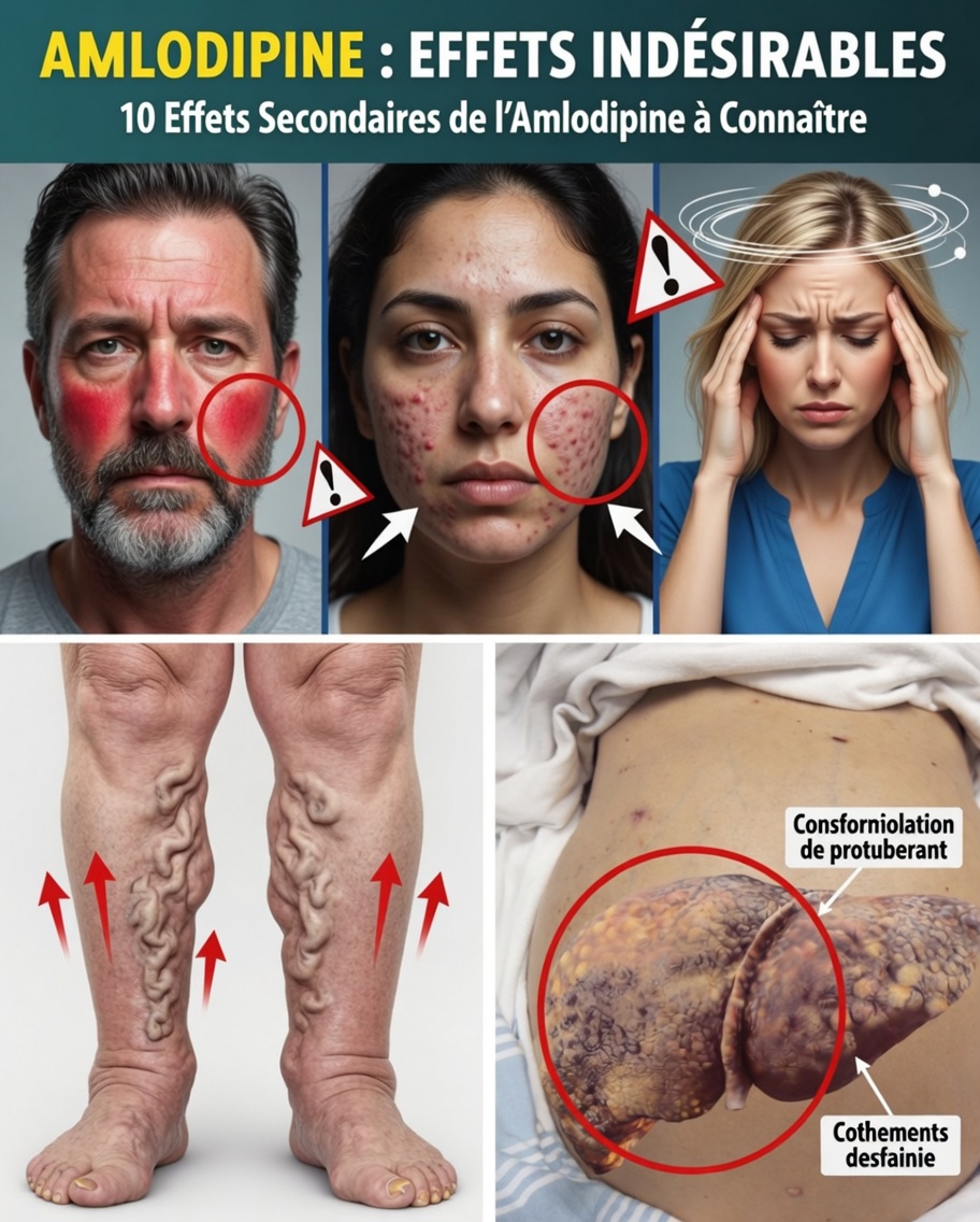 12 effets secondaires méconnus de l’amlodipine que vous devez connaître dès maintenant