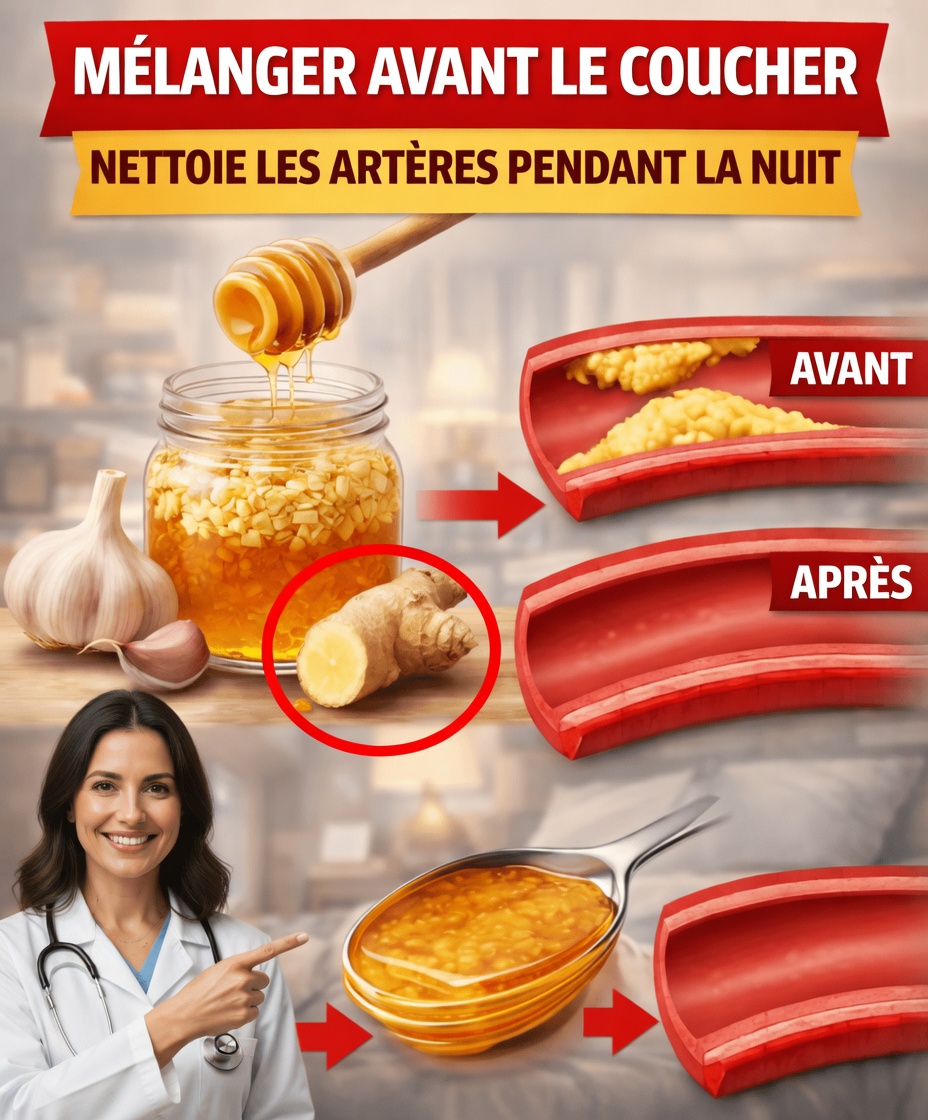 Mélangez ces 3 ingrédients de votre garde-manger avant de vous coucher — vos artères vous en remercieront le matin