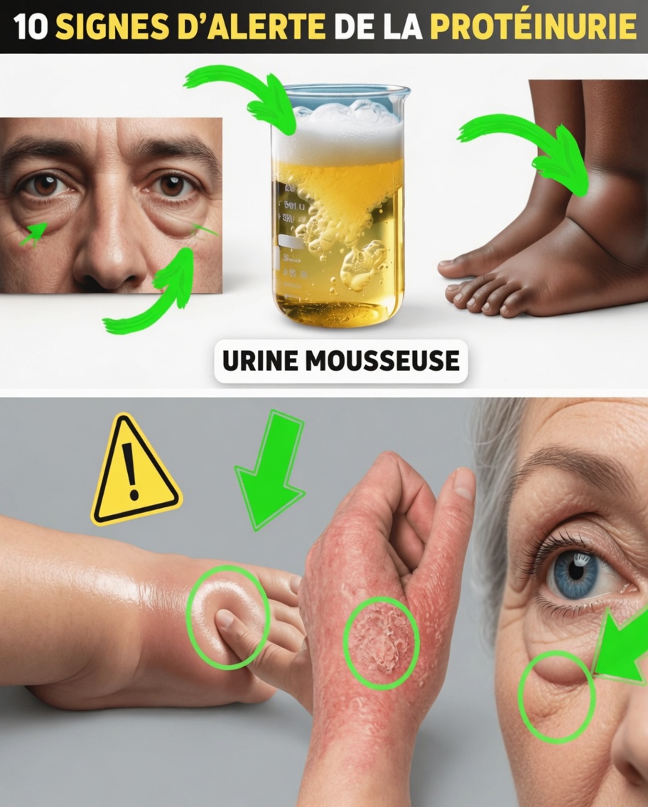 Top 10 signes avant-coureurs que votre corps vous envoie à propos de la protéinurie et des problèmes rénaux (n’ignorez surtout pas le n°1)