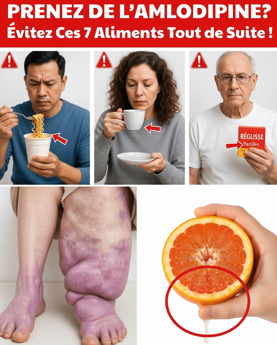 7 aliments qui peuvent discrètement aggraver les effets secondaires de l’amlodipine (et des alternatives futées pour se sentir mieux rapidement)