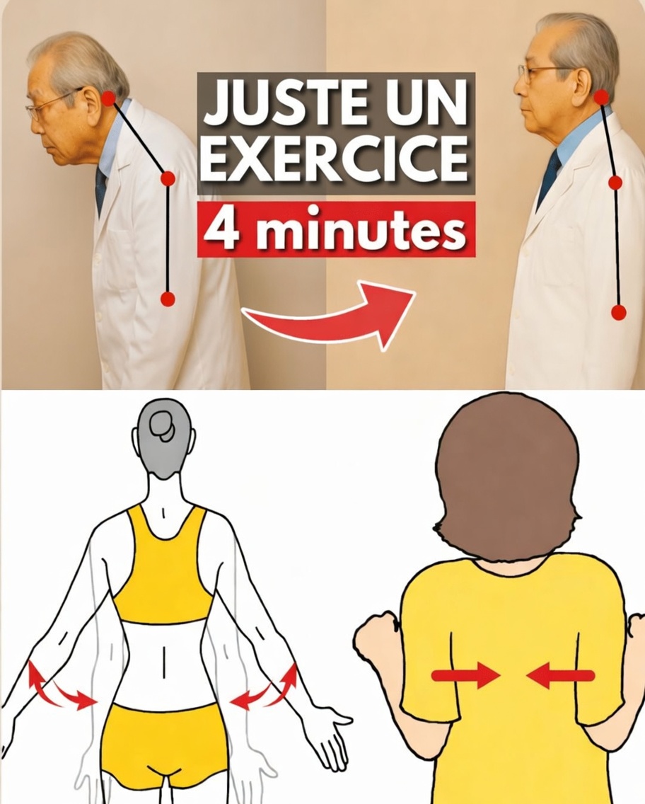 Comment corriger la posture de tête projetée vers l’avant après 60 ans en seulement 4 minutes – la douce routine jurée par le plus vieux médecin du Japon