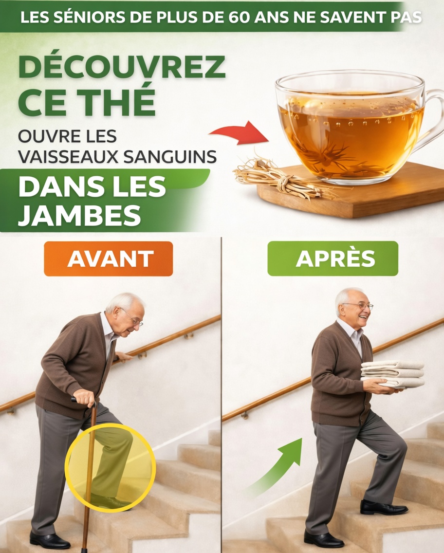 Vous avez plus de 60 ans et vous remarquez que vos jambes sont plus faibles ? Ces 3 thés peuvent aider à soutenir la force musculaire et une marche plus stable