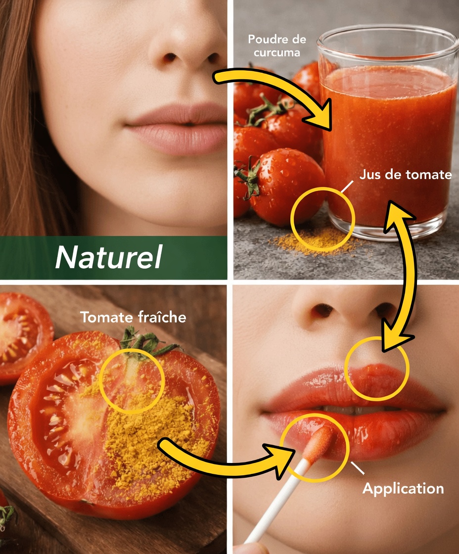 Comment préparer une simple crème maison à la tomate et au curcuma pour des lèvres naturellement plus rosées à la maison