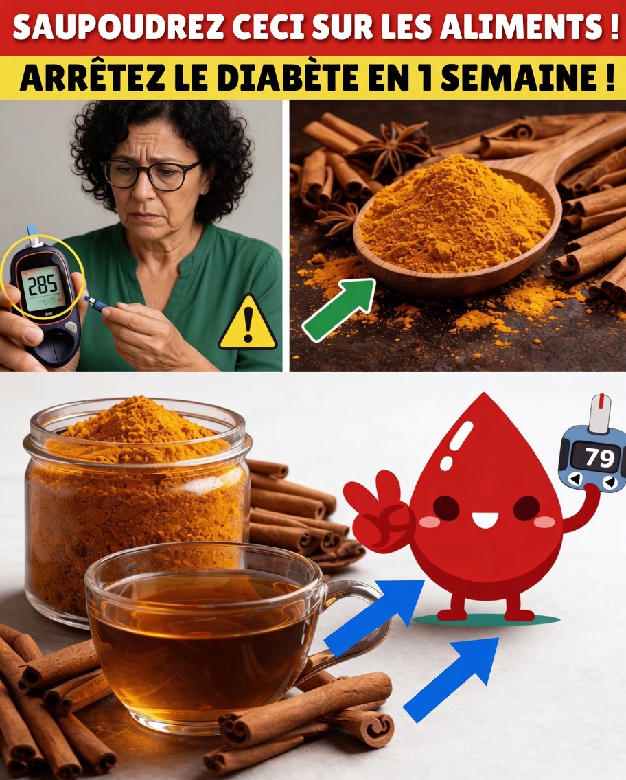 Plus de 60 ans ? Saupoudrez CECI chaque jour pour aider à stabiliser la glycémie en seulement 7 jours