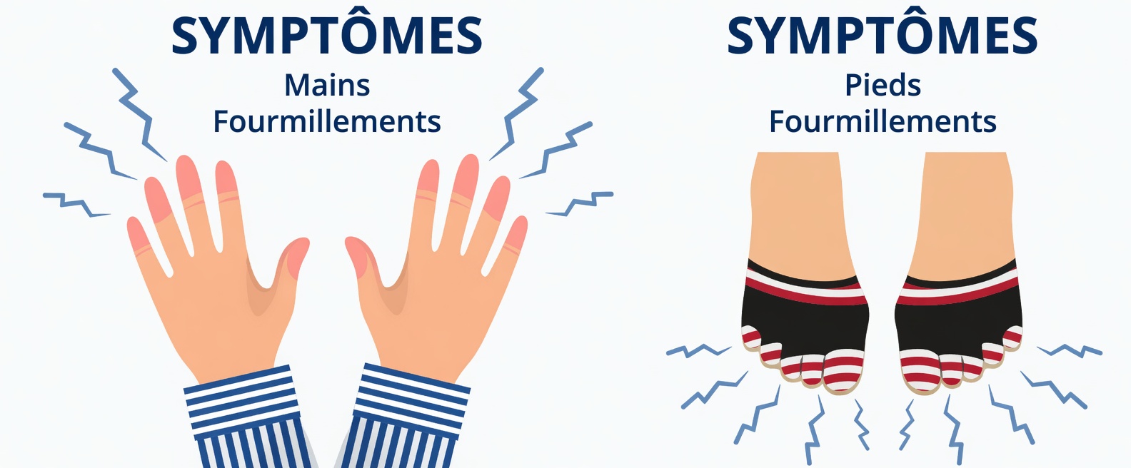 Si vos MAINS s’endorment, c’est un signe clair que vous avez…