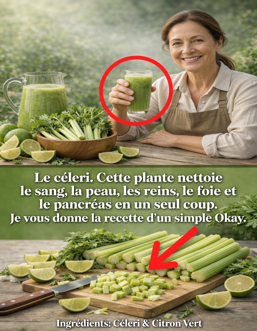 Rafraîchissez votre journée avec un jus vert céleri, persil & citron vert (un moyen simple de se sentir plus léger)