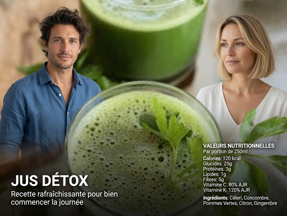 Rafraîchissez votre journée avec un jus vert céleri, persil & citron vert (un moyen simple de se sentir plus léger)