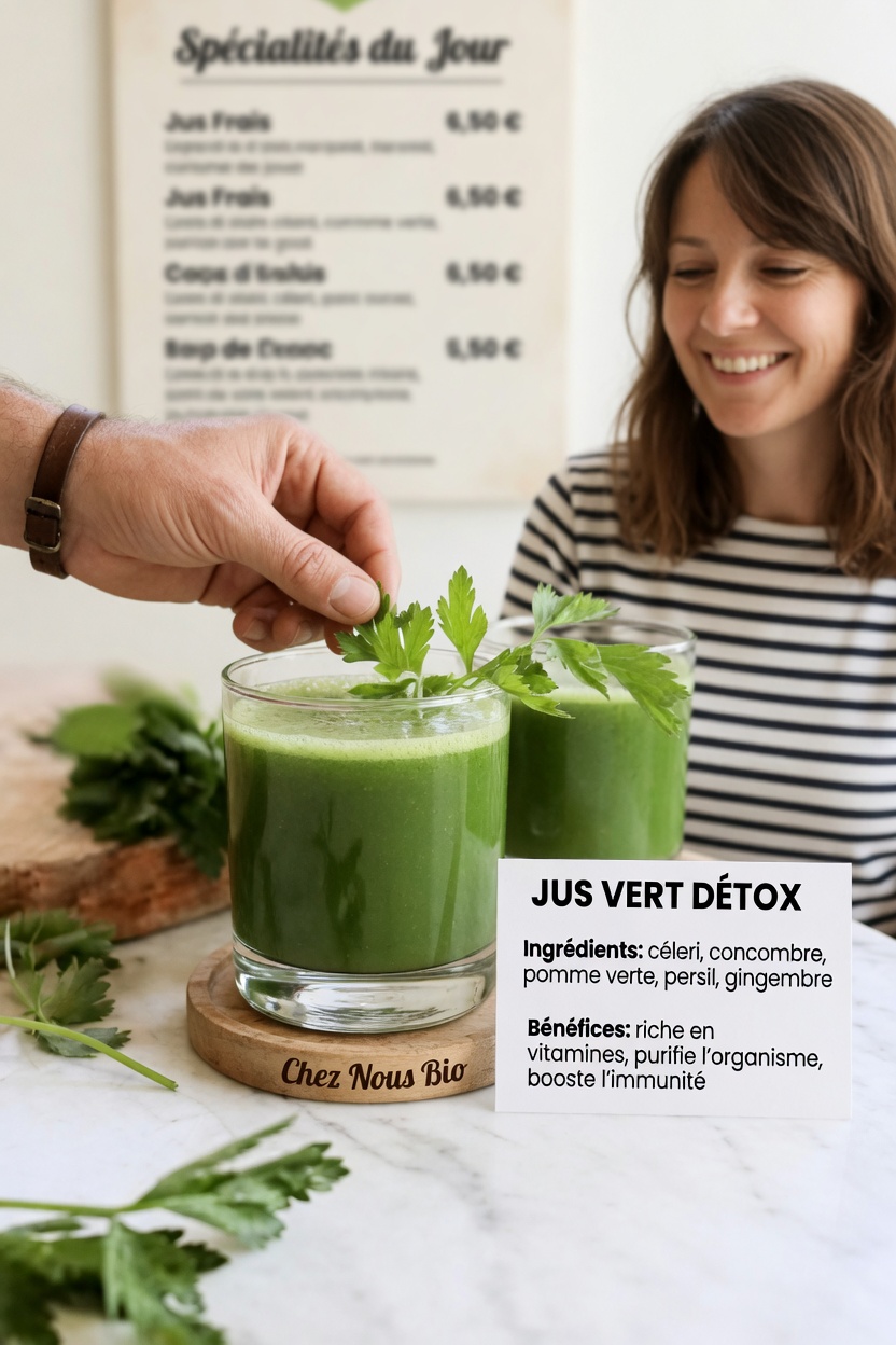 Rafraîchissez votre journée avec un jus vert céleri, persil & citron vert (un moyen simple de se sentir plus léger)
